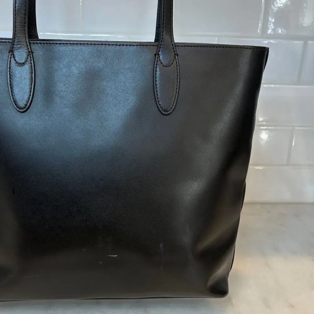 Kate Spade Bag Purse Handbag Leather Large Shopper Tote Black Pocketbook